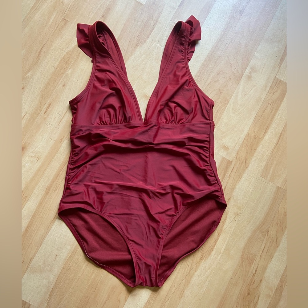 Red swimsuit